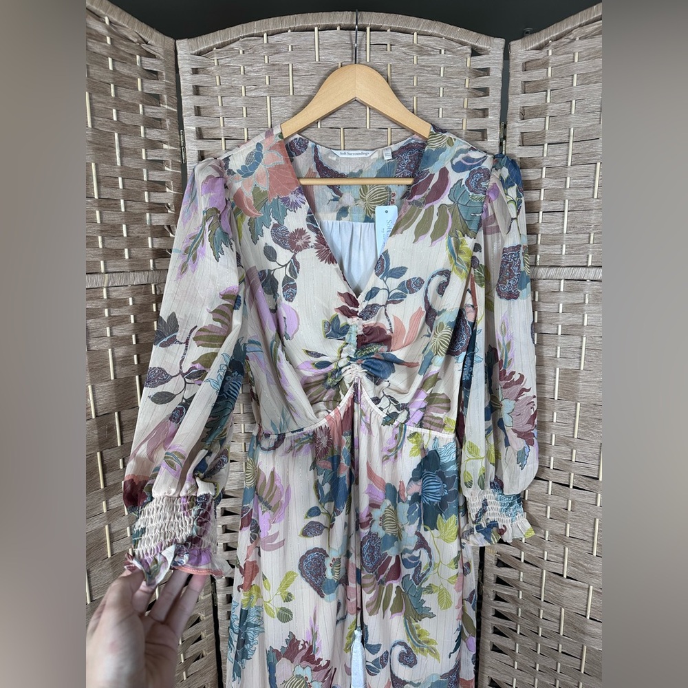 NWT Soft Surroundings Floral Print Maggie Dress - Size Large - Picture 4 of 11